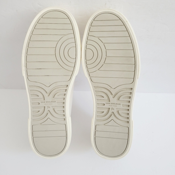 NEW Sam Edelman Sonia White Platform Canvas Sneakers Size 7.5 - Picture 6 of 7